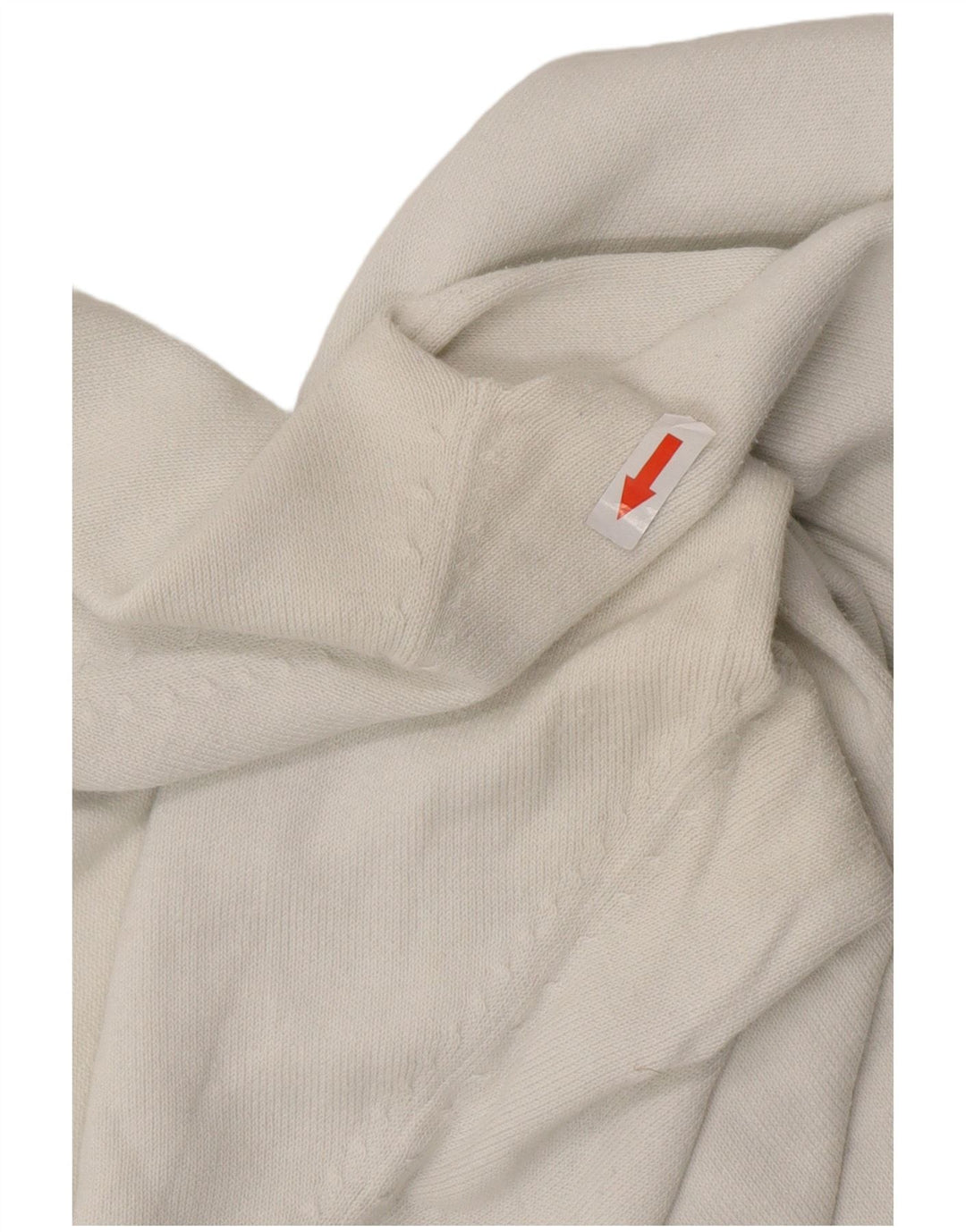 ZARA Dame V-hals sweater UK 14 Stor hvid bomuld