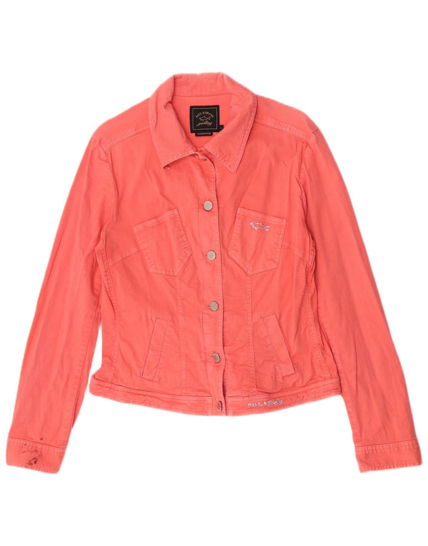 Paul & Shark Dame Yachting Denim Jacket UK 10 Small Pink