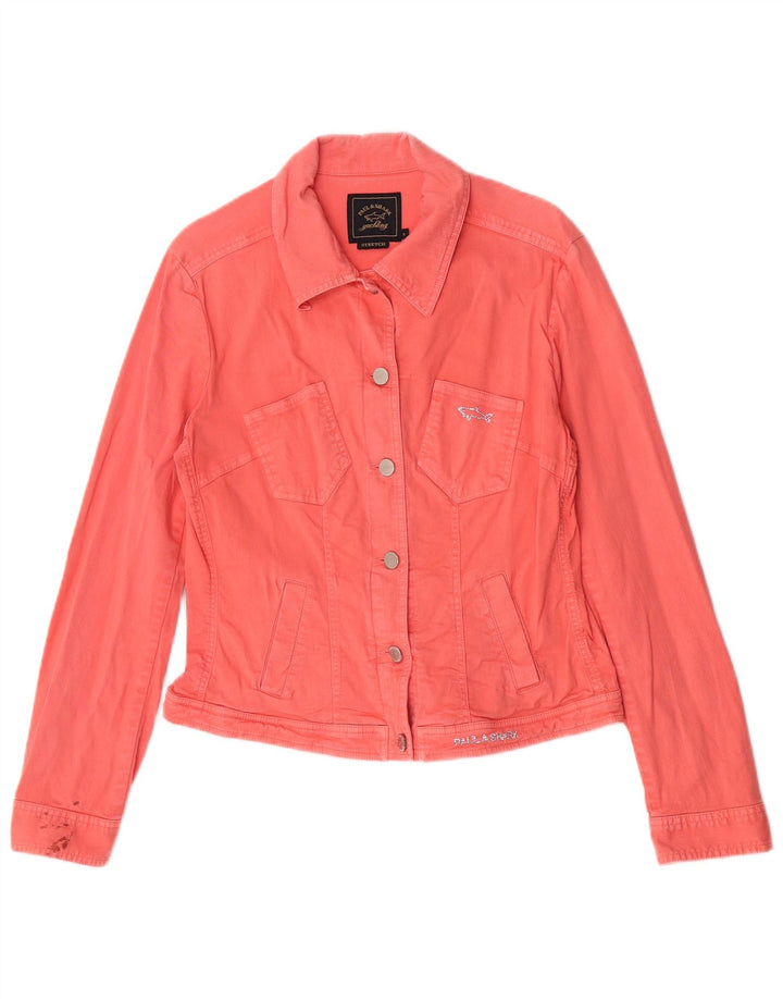 Paul & Shark Dame Yachting Denim Jacket UK 10 Small Pink