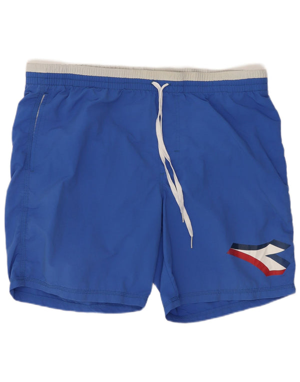 Diadora Herre grafiske svømmeshorts XL Blå Colourblock