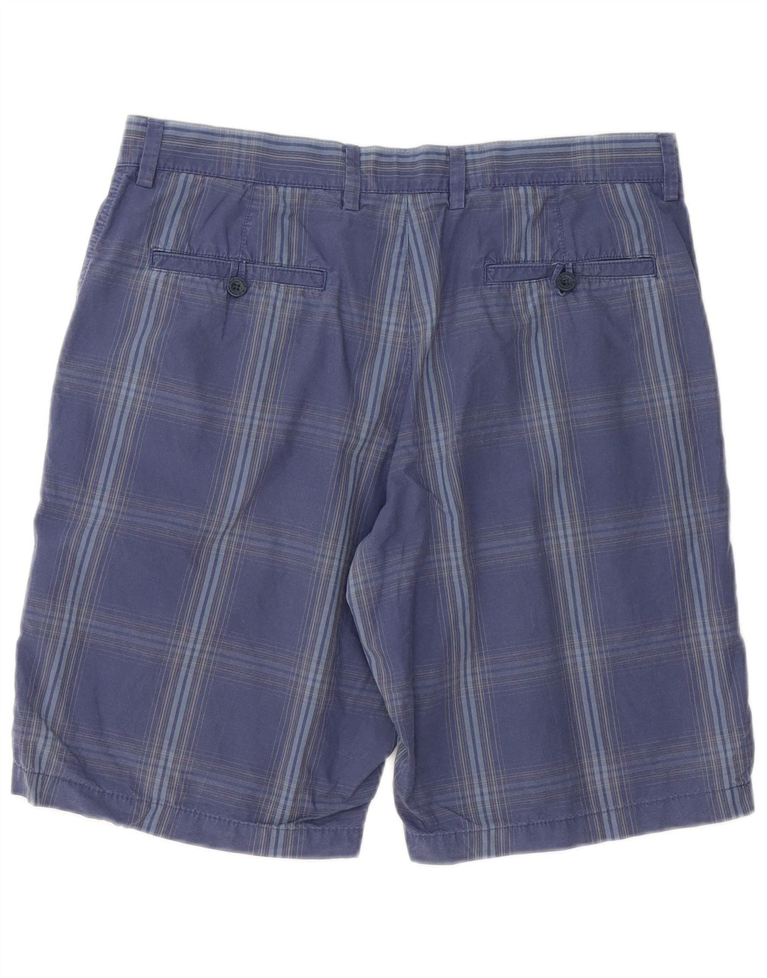 Marks & Spencer Herre Blue Harbor Chino Shorts W34 Large Navy Blue Check