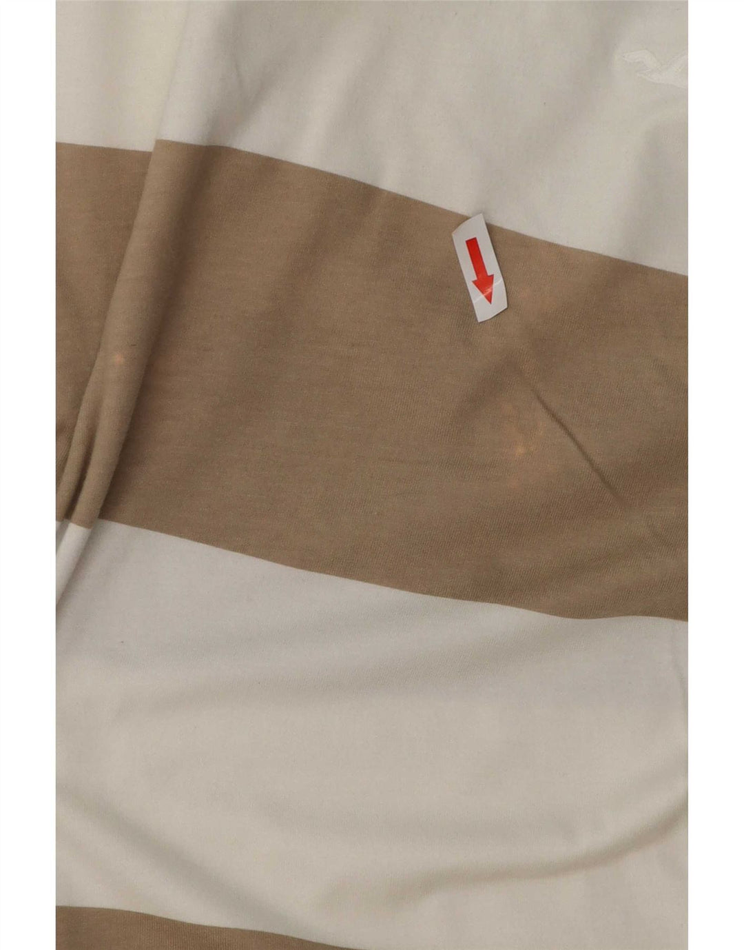 Hollister herre T-shirt top mellem brun stribet bomuld
