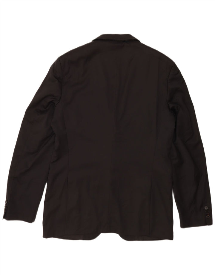 Hugo Boss Herre 2-knaps blazerjakke UK 40 Large Black Virgin Wool