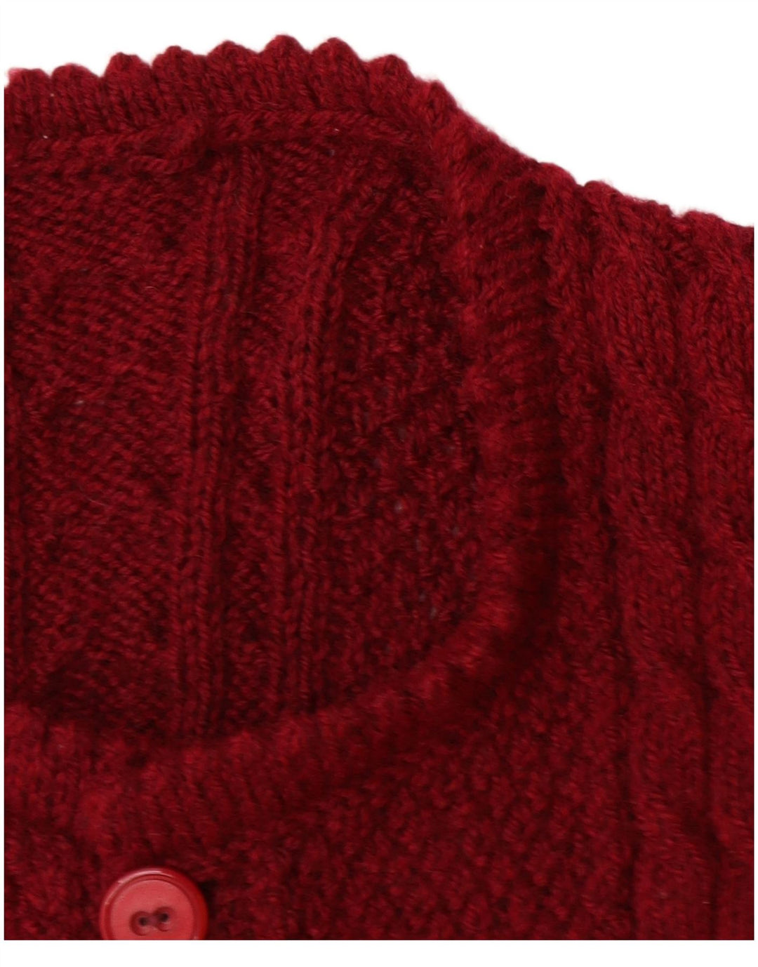 VINTAGE Dame Cardigan Sweater UK 14 Large Burgundy