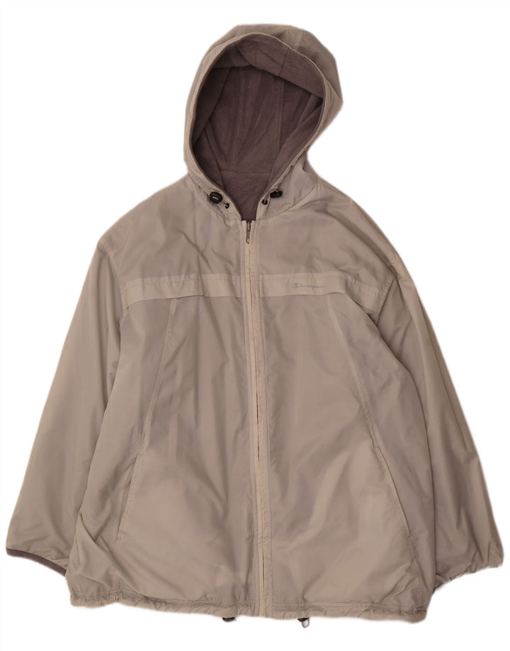 Champion Herre Hætte Vendbar Fleecejakke UK 44 2XL Grå Polyester