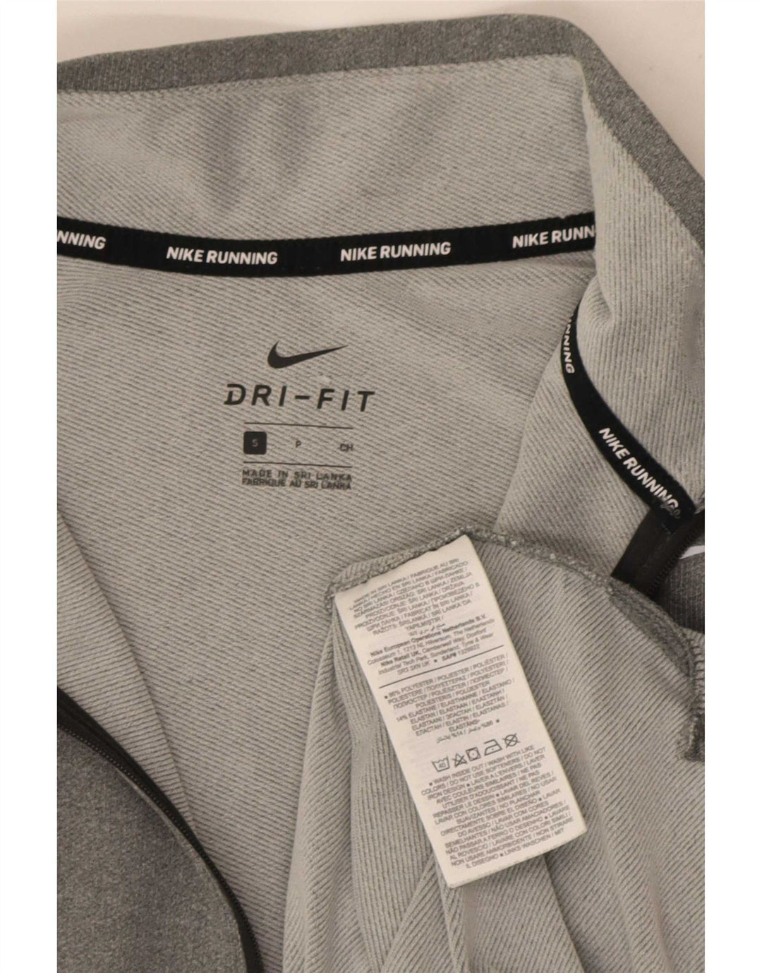 Nike Herre Dri Fit Pullover med lynlås-hals Træningsdragt Top Lille grå polyester