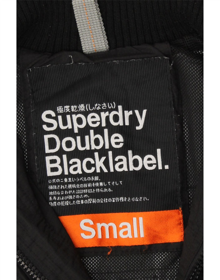 Superdry regnjakke til kvinder UK 10 Lille sort nylon