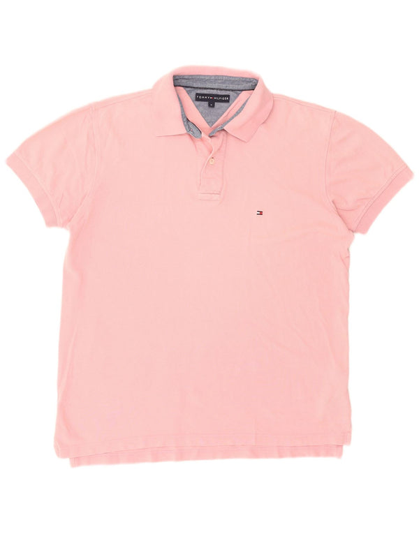 TOMMY HILFIGER Poloshirt til mænd Medium Pink Bomuld