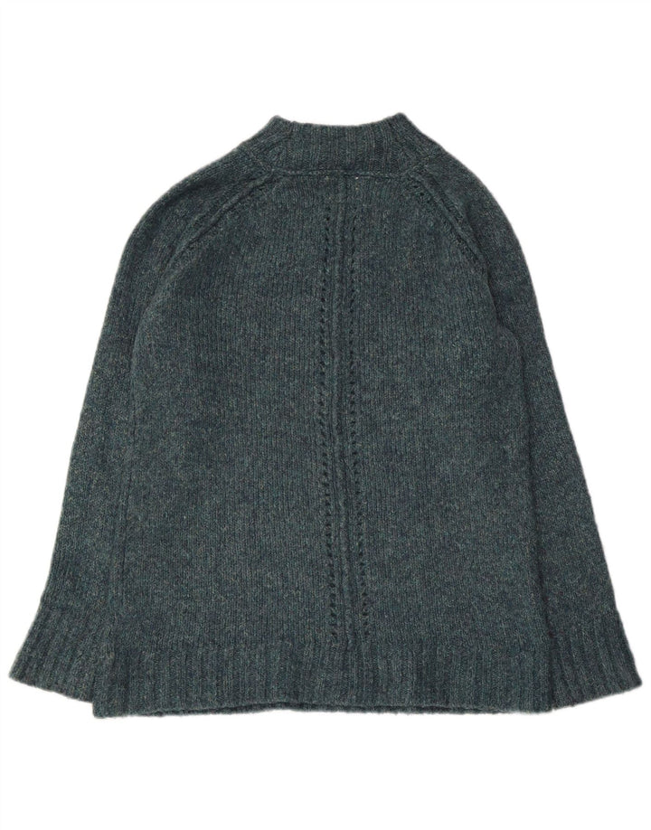 WHITE STUFF Dame Turtle Neck Jumper Sweater UK 12 Medium Green Flecked