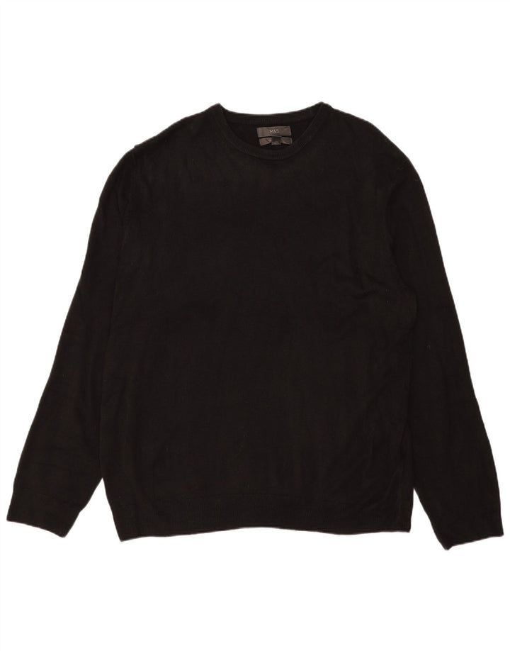 Marks & Spencer Herretrøje med rund hals 2XL sort akryl