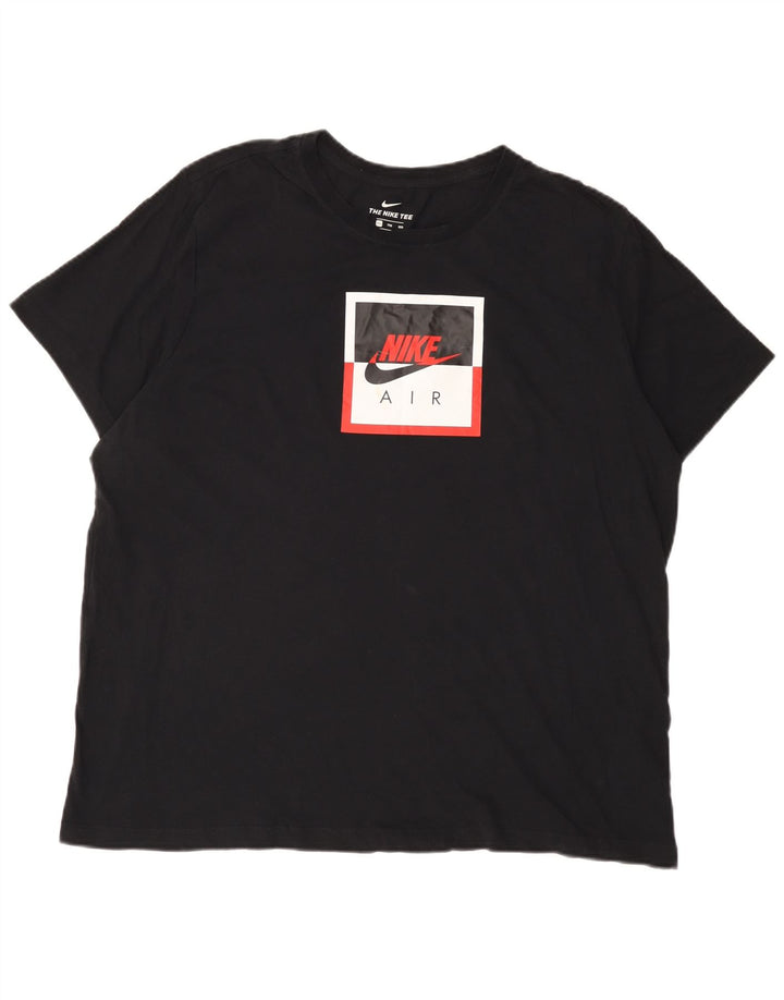 Nike grafisk T-shirt top til mænd 2XL sort bomuld