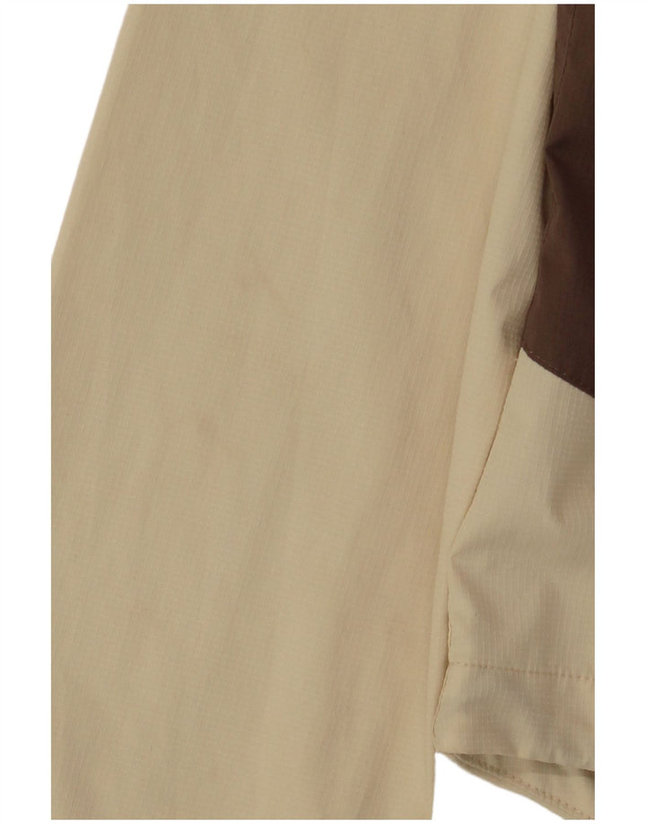 JACK WOLFSKIN Oversized regnjakke til kvinder UK 10 Small Beige Colourblock