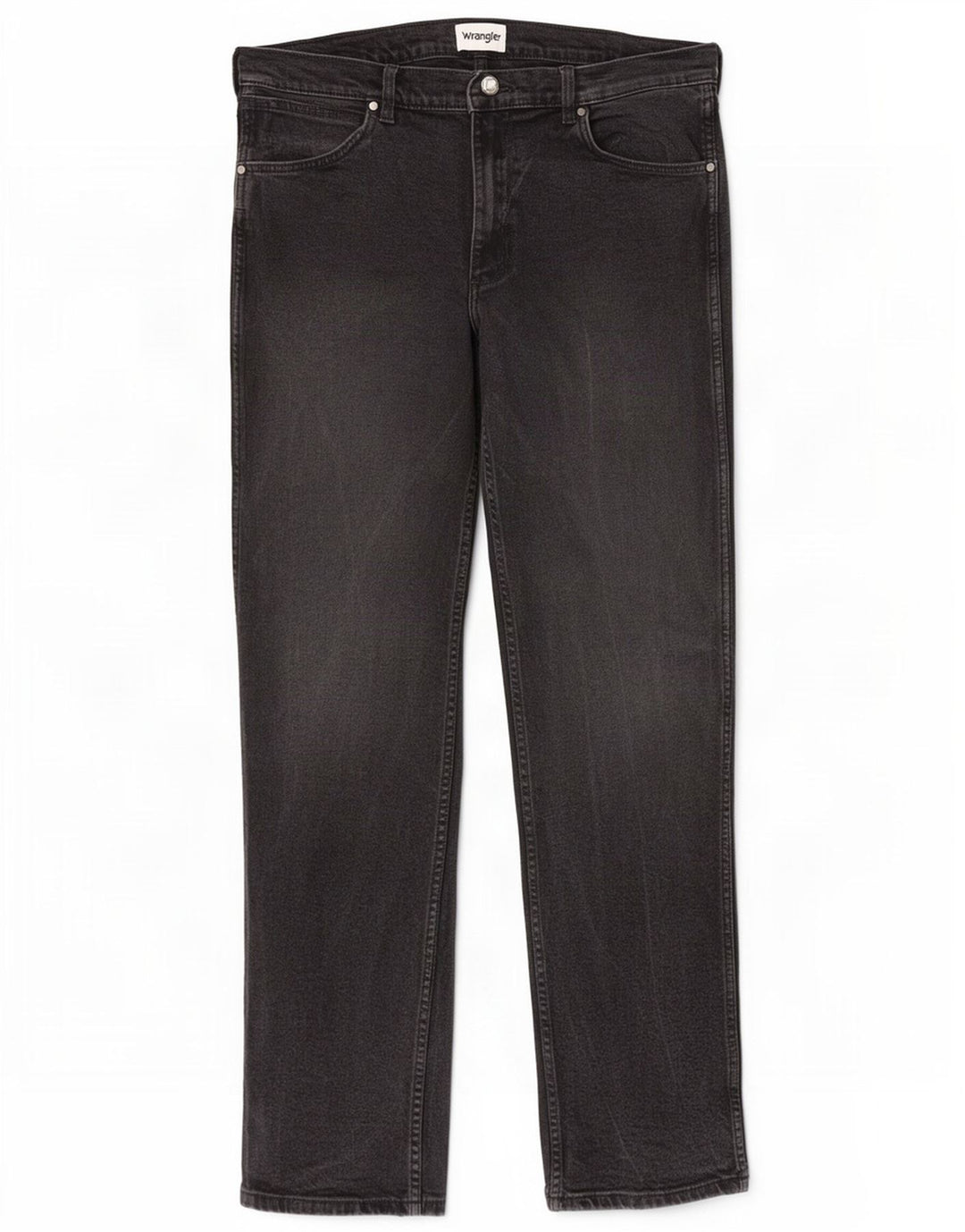 Wrangler Straight Jeans til mænd W36 L36 Sort bomuld