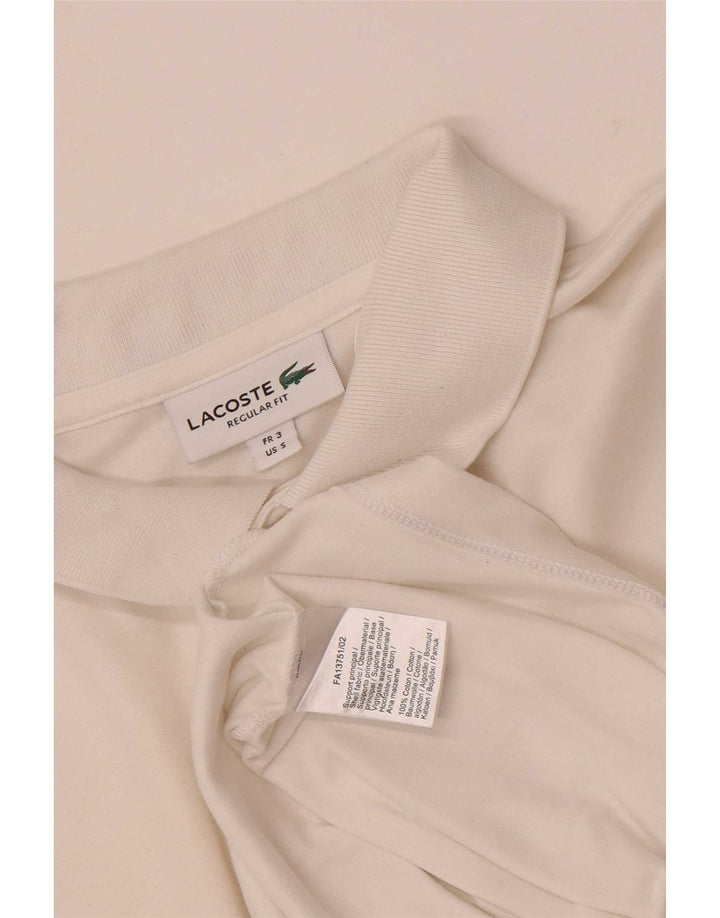 Lacoste Herre Regular Fit Polo Shirt Størrelse 3 Lille Hvid Bomuld