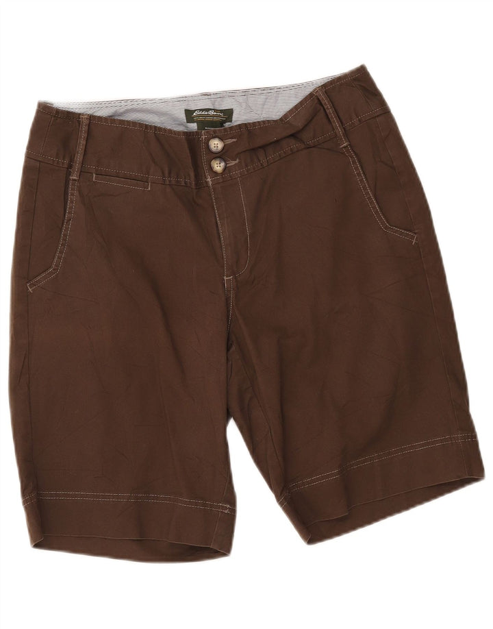 Eddie Bauer Dame Blakely Fit Bermuda Shorts US 8 Medium W30 Brun Bomuld