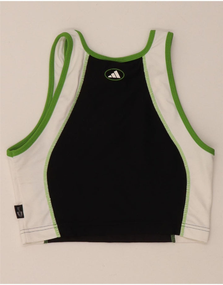 ADIDAS Dame Climalite Sport BH Top UK 16 Large Black Colourblock