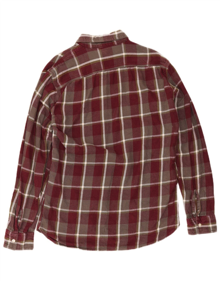 Levi's Flanelskjorte til mænd Medium Bourgogne ternet bomuld