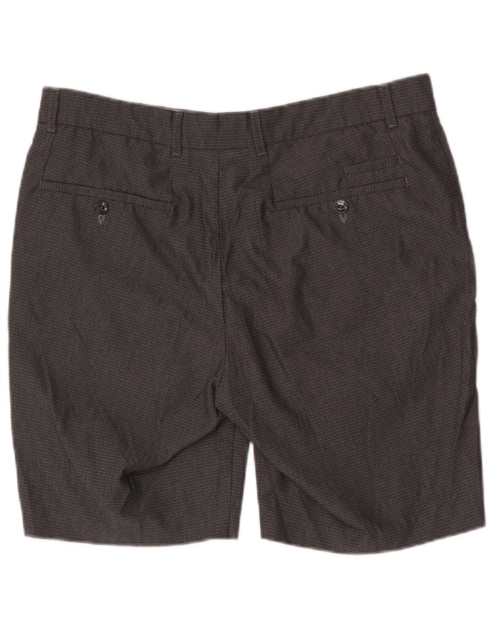 Marks & Spencer Herre Slim Fit Chino Shorts W34 Large Grå plettet polyester