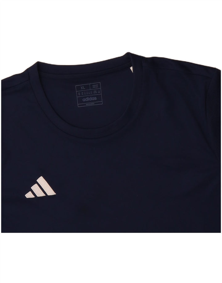 ADIDAS Aeroready Slim Fit T-Shirt Top XL Marineblå polyester