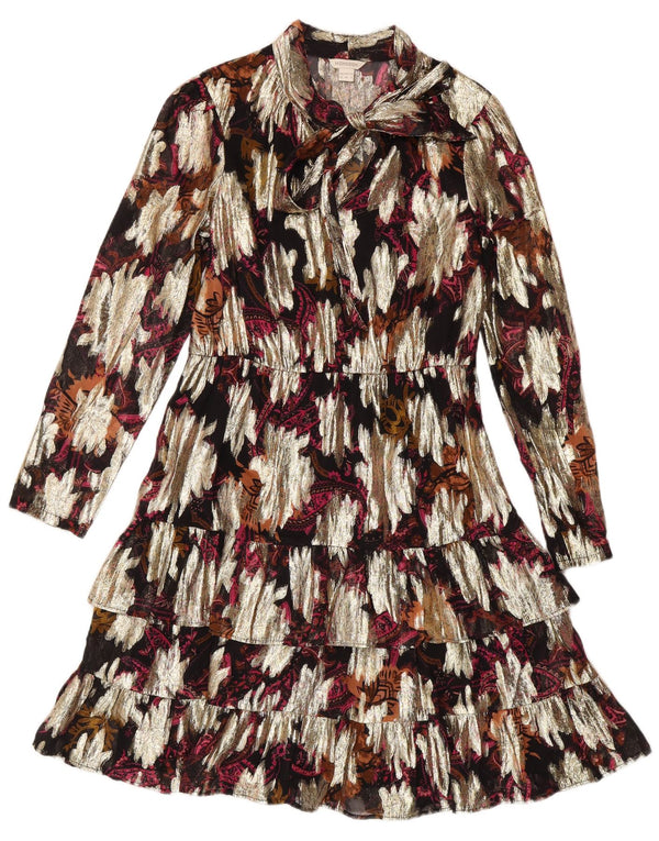 Monsoon Dame Langærmet Tiered Dress UK 10 Small Multicolored Bohemian