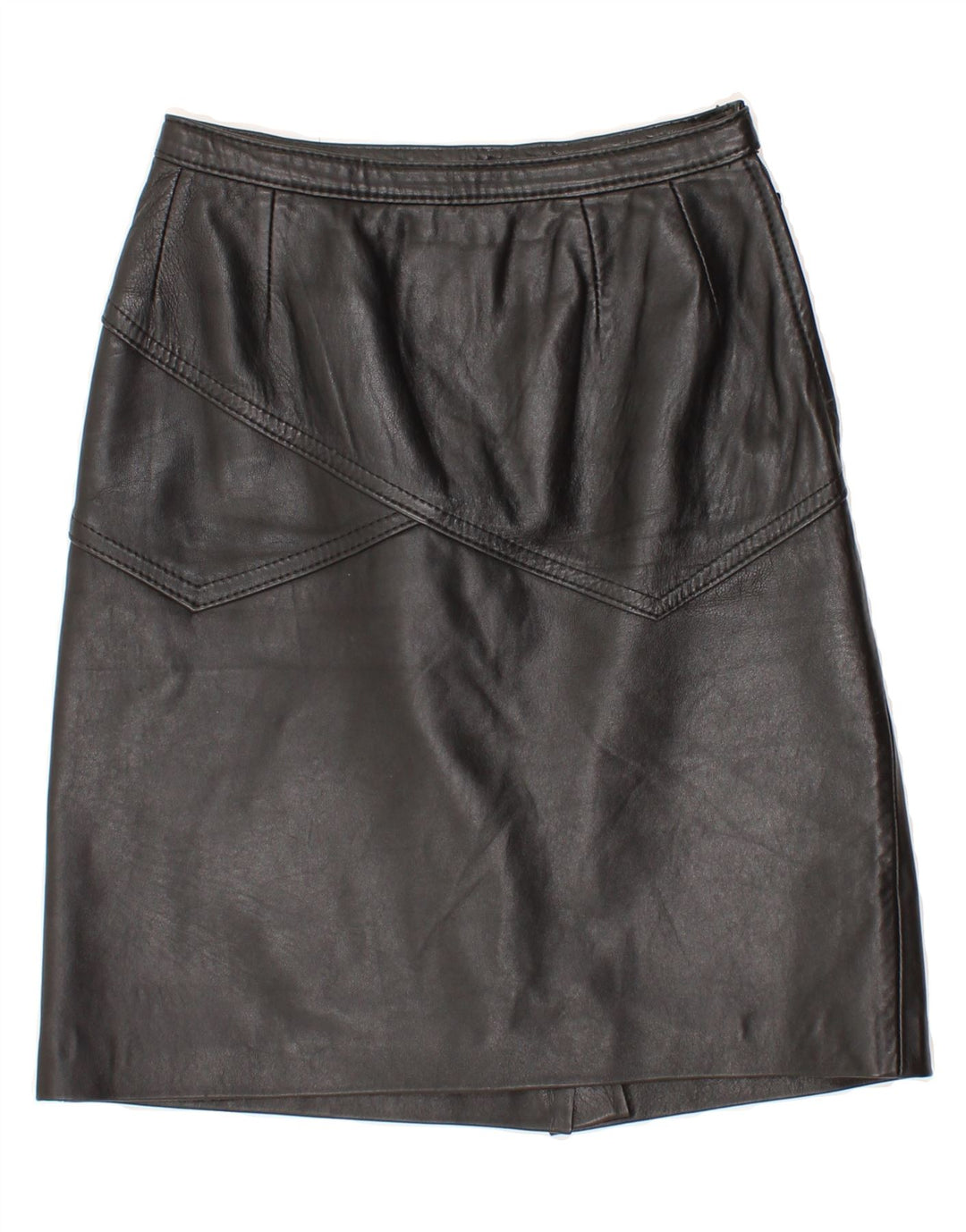 VINTAGE Womens Leather Skirt W24 XS Black Vintage Vintage and Second-Hand Vintage from Messina Hembry 