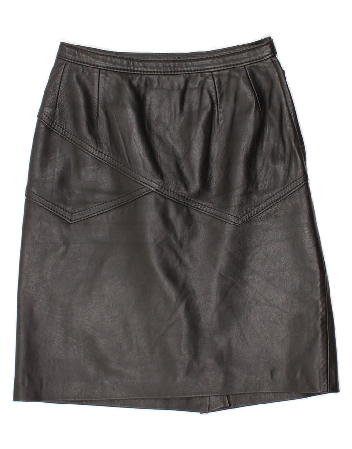 VINTAGE Womens Leather Skirt W24 XS Black Vintage Vintage and Second-Hand Vintage from Messina Hembry 