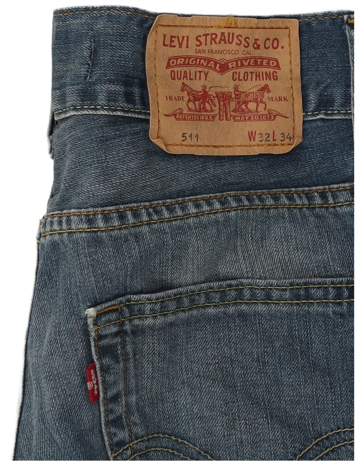 Levi's Dame 511 Slim Jeans W32 L34 Blå Bomuld