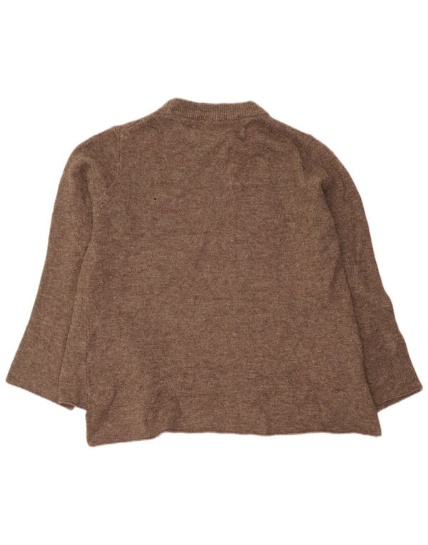 Zara Womens Relaxed Fit Jumper Sweater UK 10 Lille brun akryl