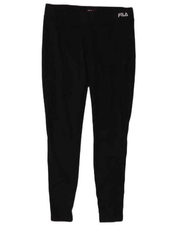Fila Womens Leggings UK 14 Medium Black Polyester