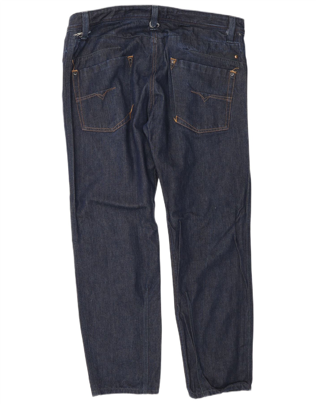 DIESEL Straight jeans til mænd W34 L28 Marineblå bomuld