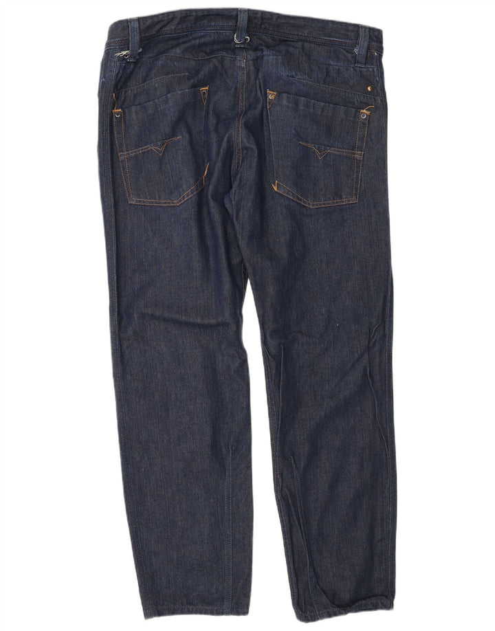 DIESEL Straight jeans til mænd W34 L28 Marineblå bomuld