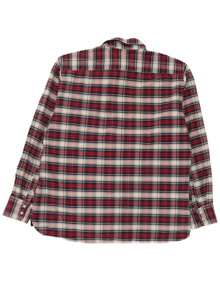 Tommy Hilfiger Herre Custom Fit skjorte XL flerfarvet ternet bomuld