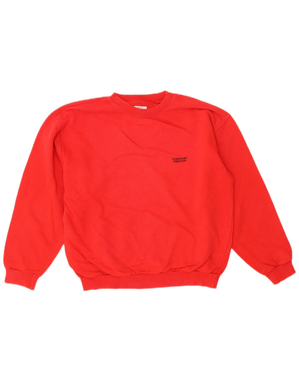 Benetton Dame Oversized Sweatshirt Jumper UK 14 Medium Rød