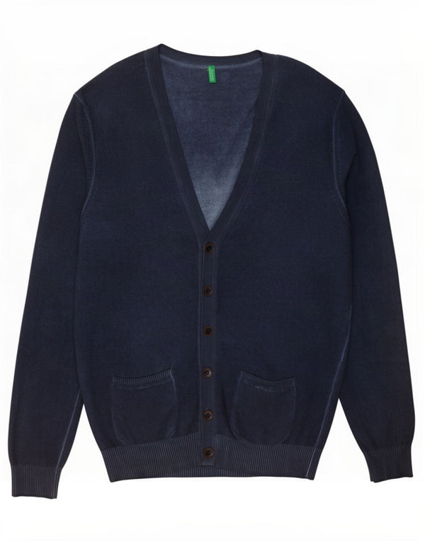 Benetton Herre cardigan sweater Medium Marineblå