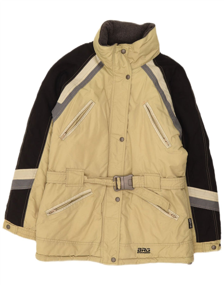 Brugi Dame Oversized Skijakke IT 44 Medium Beige Colourblock Polyamid