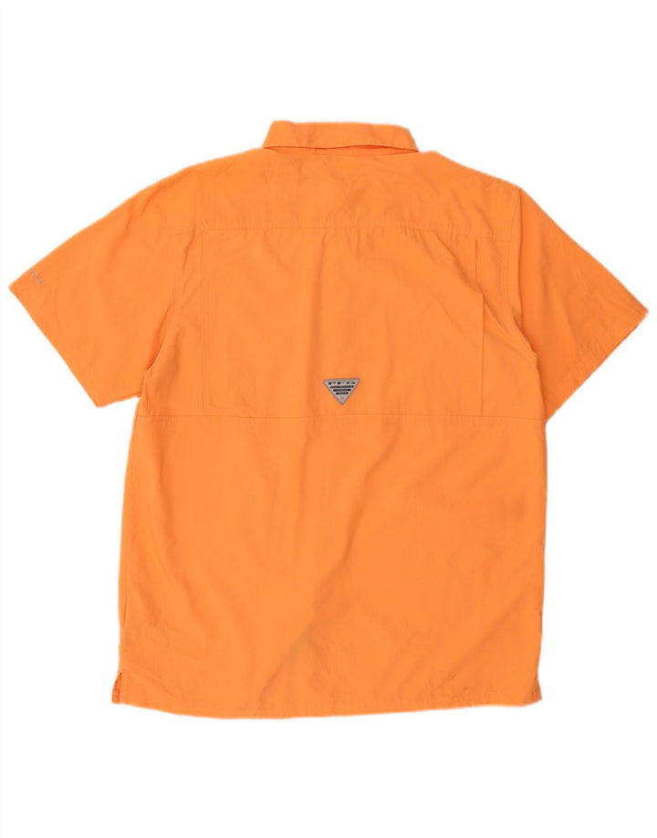 COLUMBIA Kortærmet Herreskjorte Medium Orange Polyester
