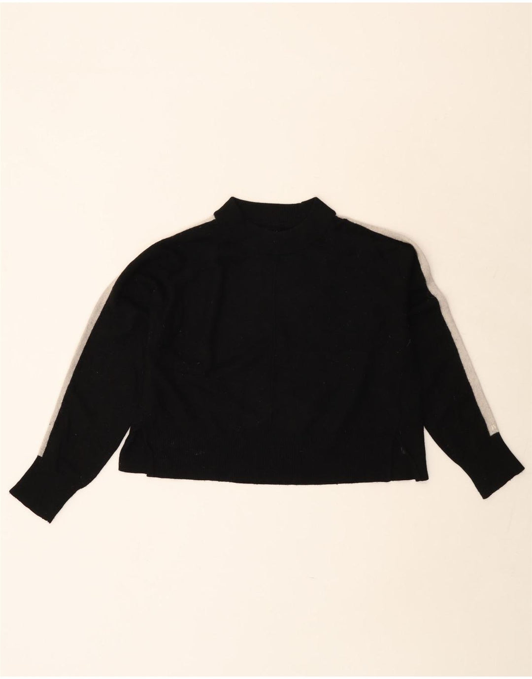 JACK WILLS Dame Oversized Crew Neck sweater UK 10 Small Black
