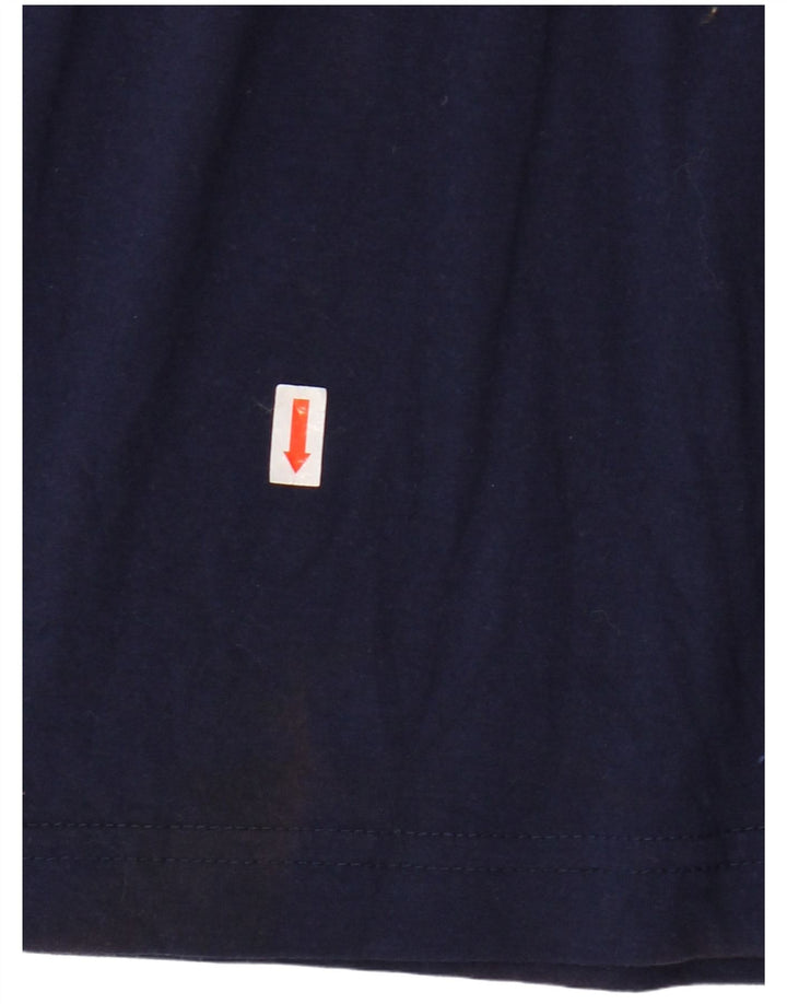 FILA Herre grafisk T-shirt Top Medium Marineblå Bomuld