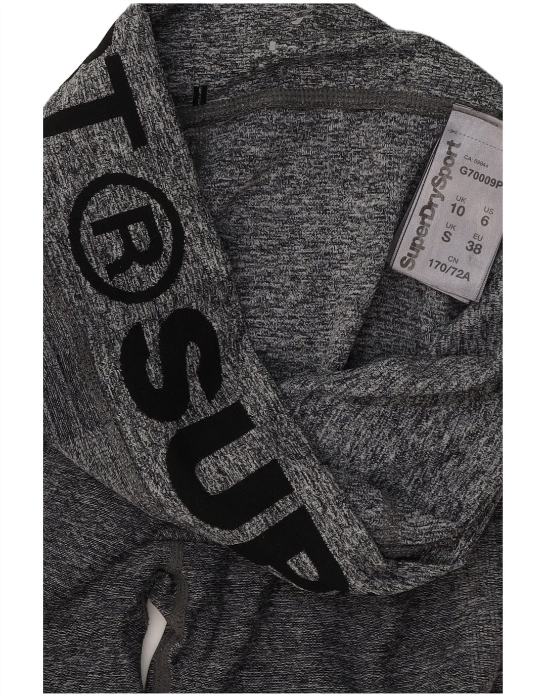 SUPERDRY Womens Graphic Leggings UK 10 Small Grey Colourblock Polyester