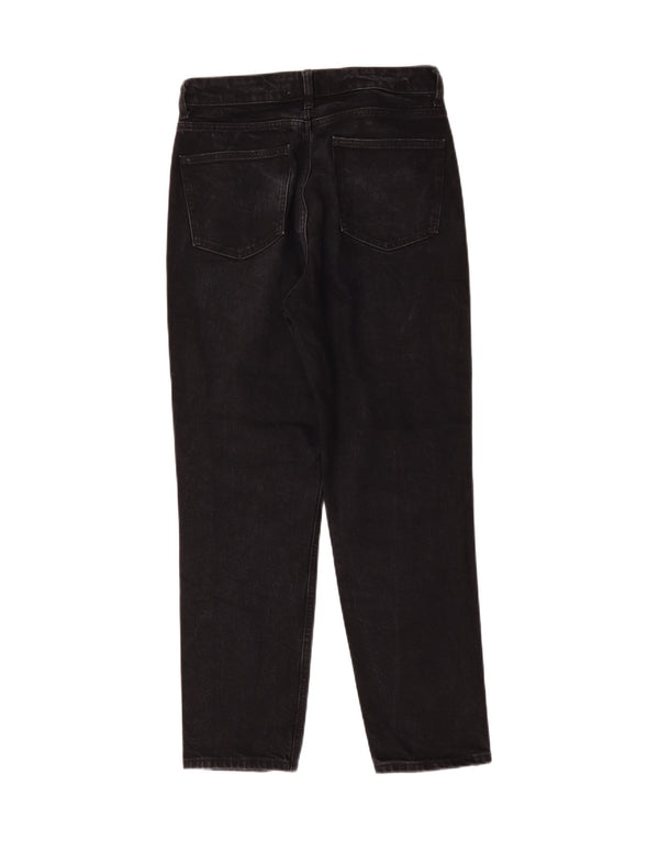 Zara Dame Højtaljet tilspidsede Jeans EU 42 Large W32 L28 Sort