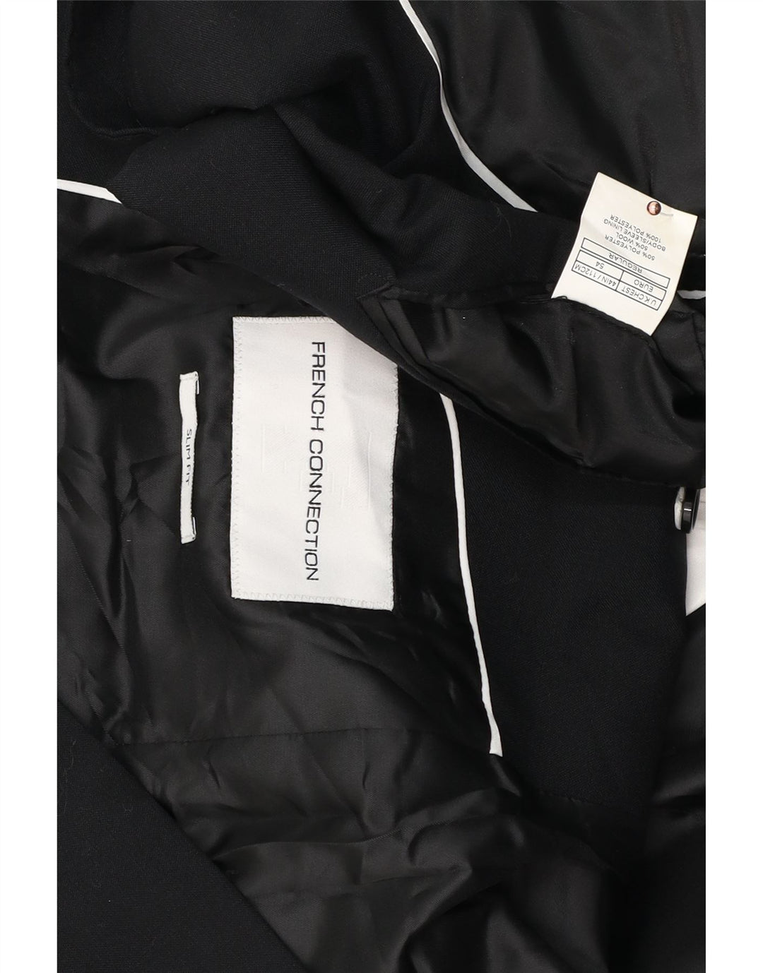 French Connection Herre 2 Button Slim Fit Blazer Jacket UK 44 2XL Navy Blue