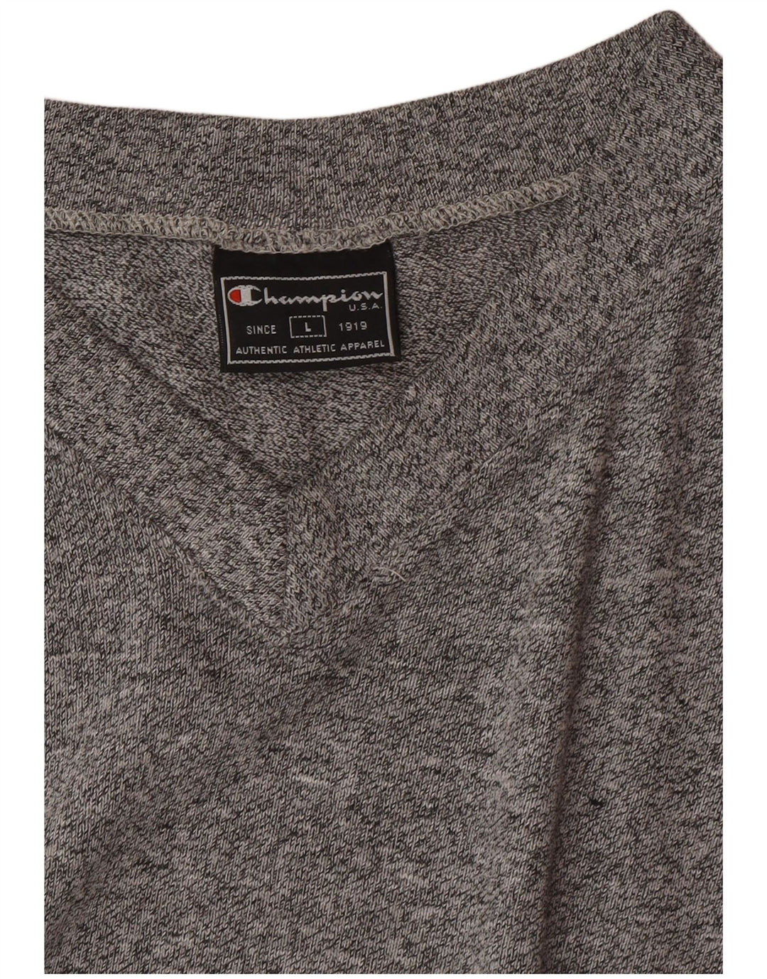 CHAMPION Mens T-Shirt Top Large Grey Flecked Cotton