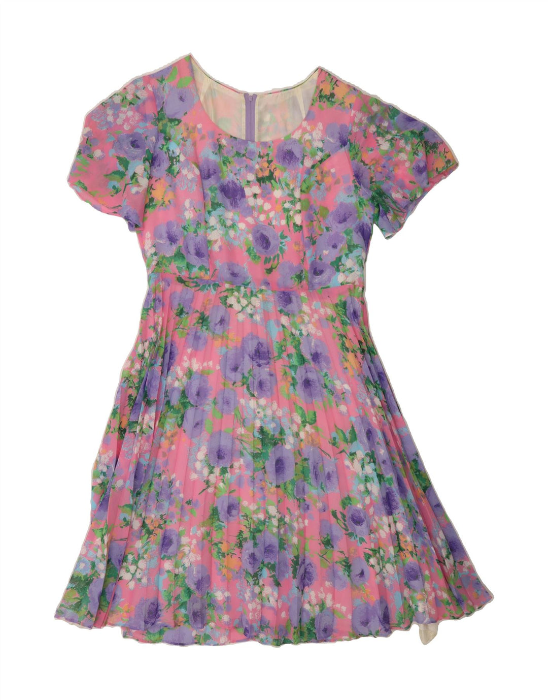 TREVIRA Womens A-Line Dress IT 44 Medium Multicoloured Floral Viscose Vintage Trevira and Second-Hand Trevira from Messina Hembry 