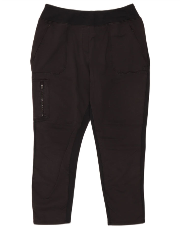 Marks & Spencer Womens Slim Cargo Trousers UK 16 Large W32 L25 Black