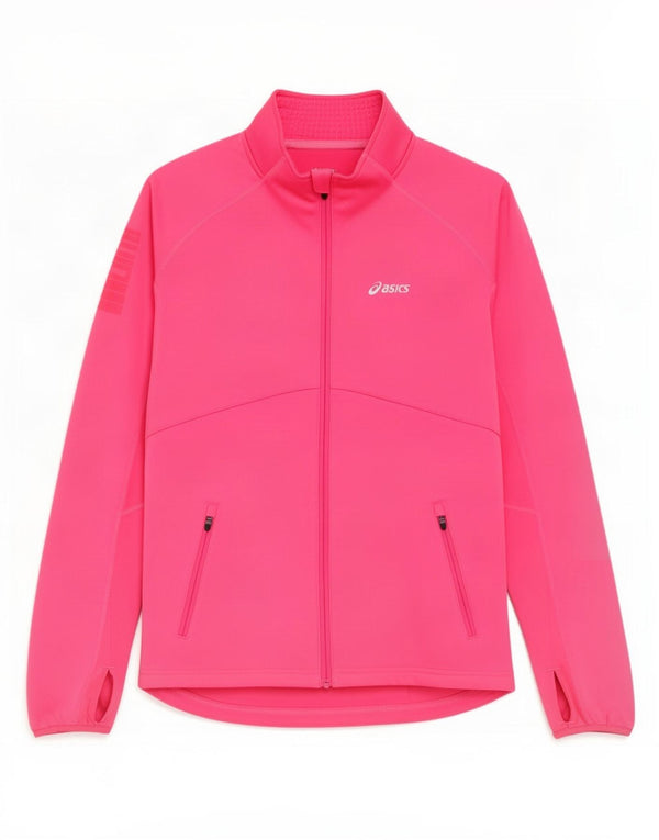 Asics Womens Graphic Tracksuit Top Jacket UK 12 Medium Pink