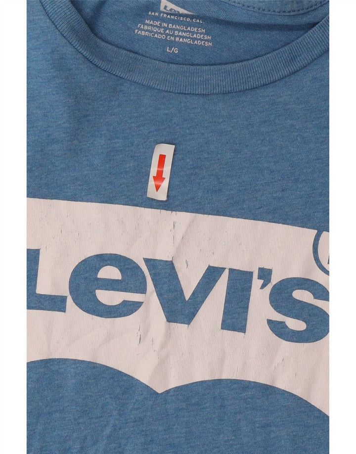 Levi's Herre grafisk T-shirt Top Stor Blå Bomuld