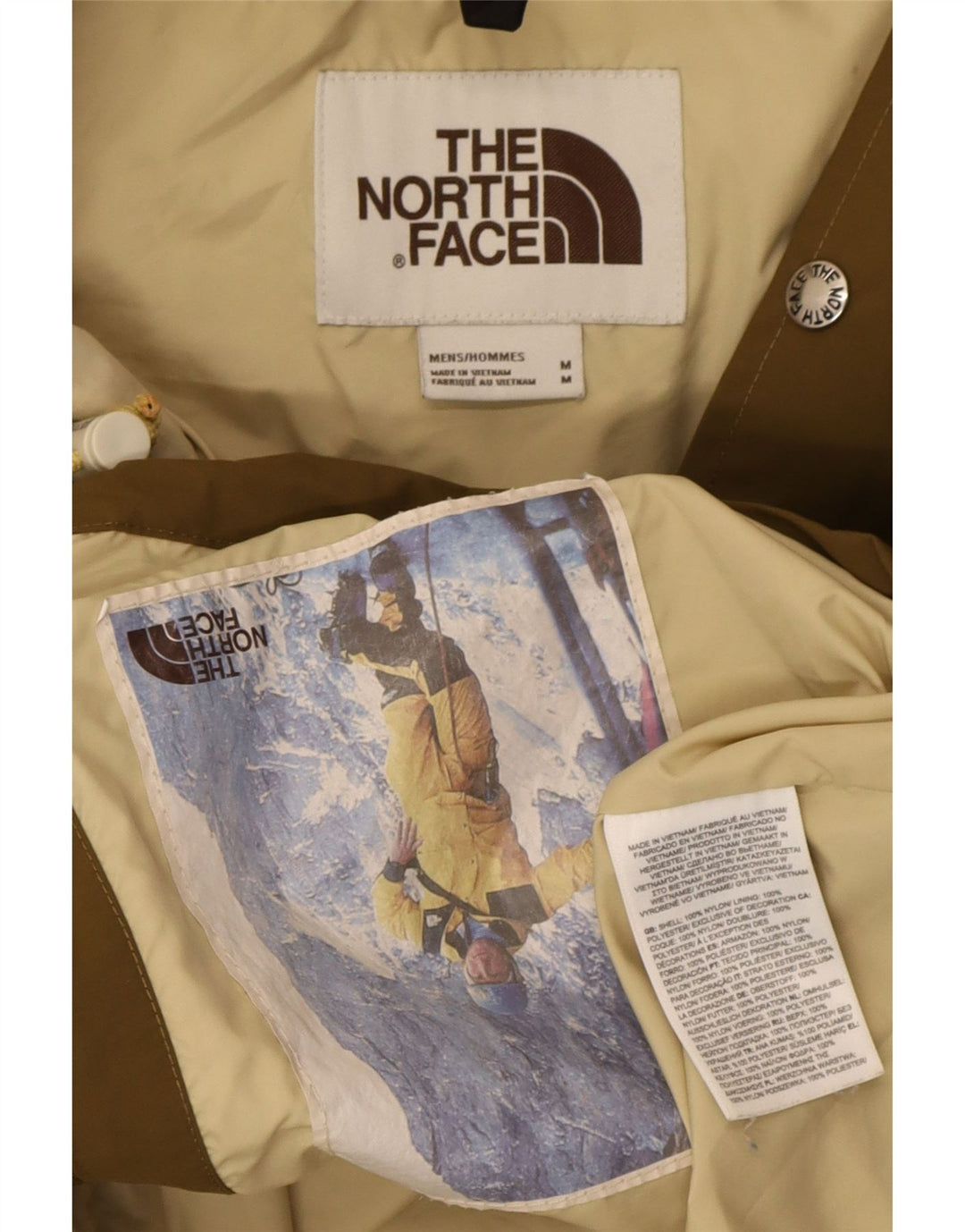 The North Face Herre Hætte Skijakke UK 38 Medium Khaki Nylon