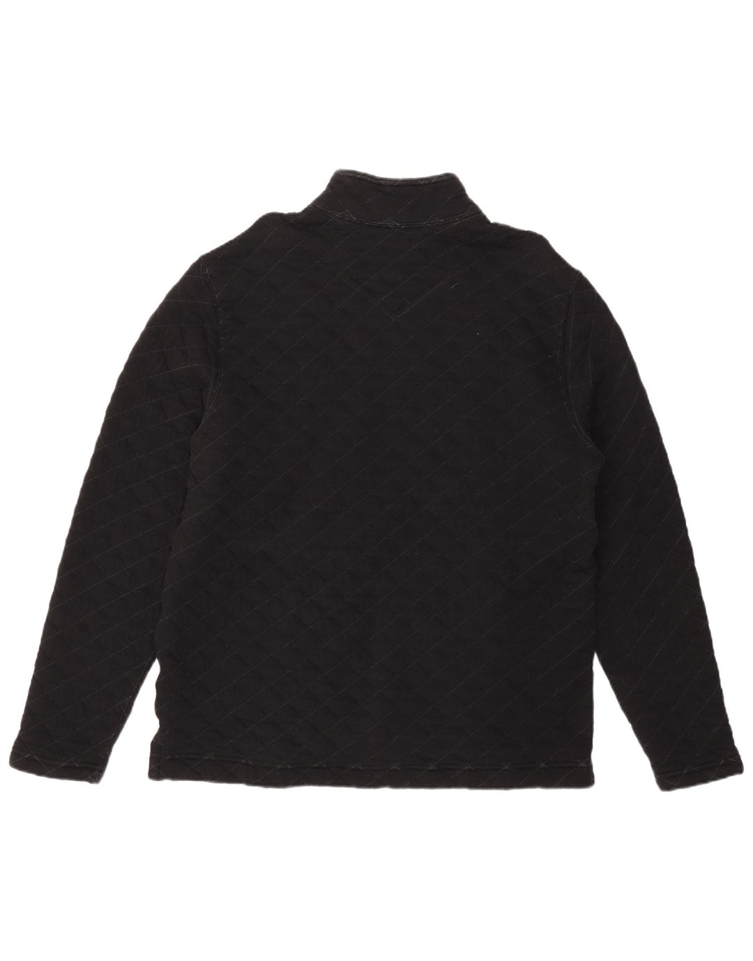 Eddie Bauer Herre Zip Neck Sweatshirt Jumper Stor Sort Bomuld