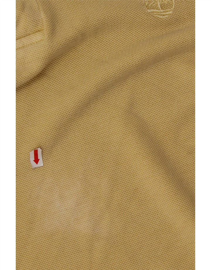 TIMBERLAND Mens Polo Shirt Medium Yellow Cotton