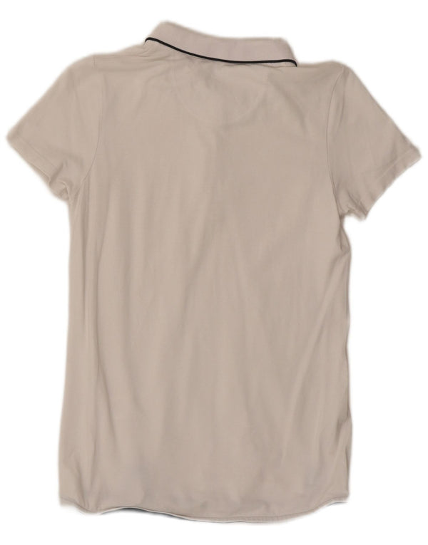 Dacks Dame Polo Shirt UK 12 Medium White Bomuld